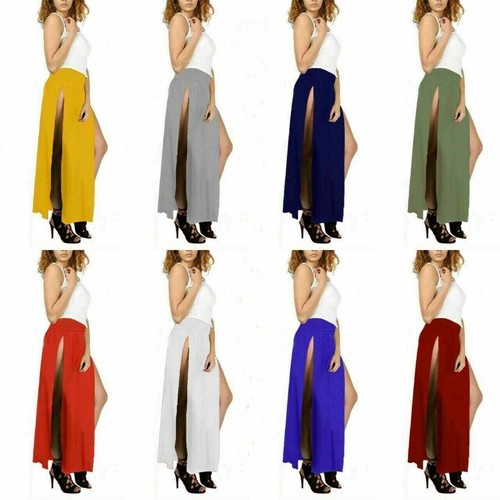 Maxi gonna donna doppio - , spacco