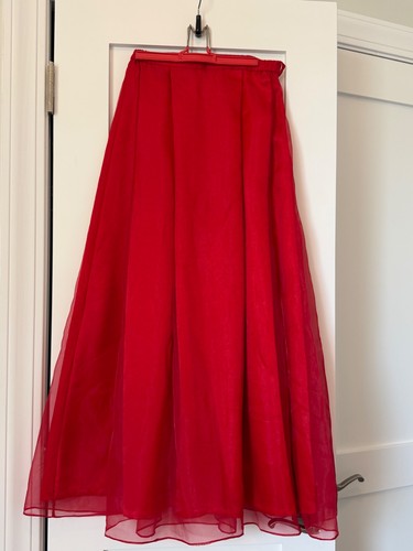 Maxi gonna seta rossa - gonna,
