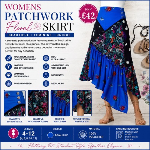 Gonna donna patchwork - , boho