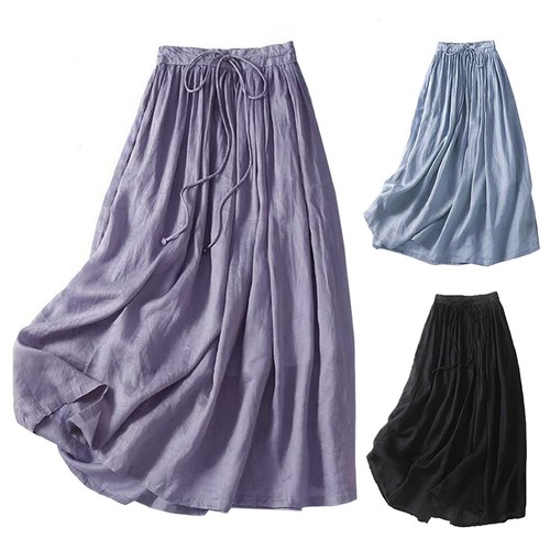 Maxi gonna donna cotone - , lino