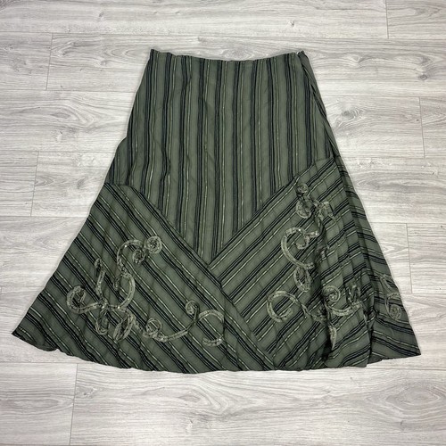 Maxi gonna righe verde - gonna,