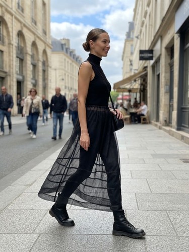 Maxi gonna sarah pacini nera - gonna,