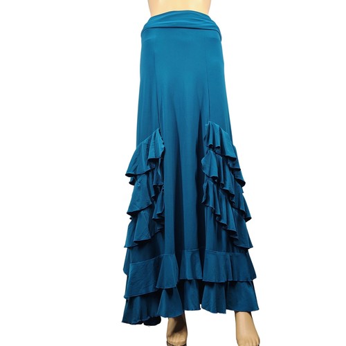Maxi gonna blu teal - gonna,