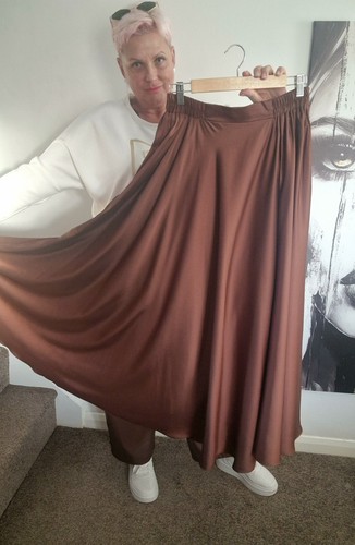 Maxi gonna donna - marrone, vita