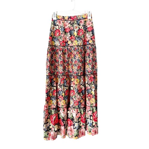 Handmade floral tiered maxi - floral,