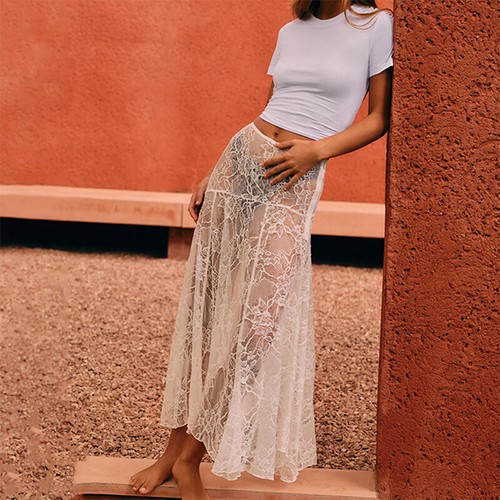 Maxi gonna bianca - pizzo, sexy