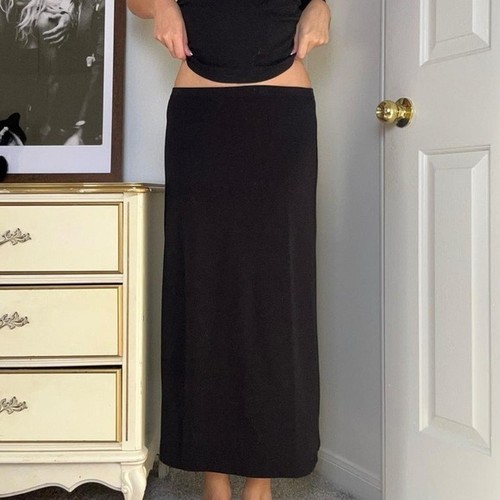 Maxi gonna nera chic vintage - maxi,