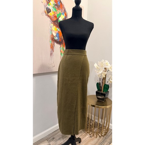 Maxi gonna maglia verde - maxi,