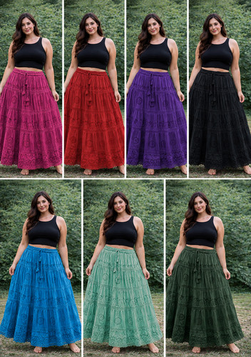 Cotone più gonna lunga maxi
