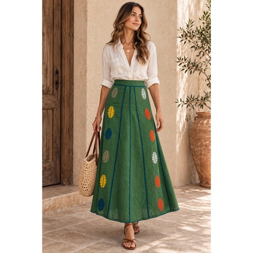 Maxi gonna zara ricamata misto - gonna,
