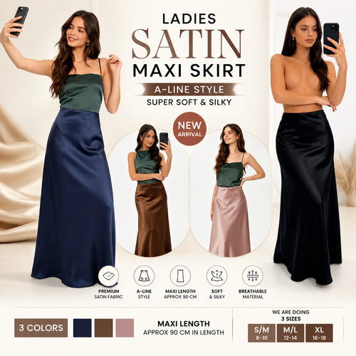 Maxi gonna donna raso linea - , a