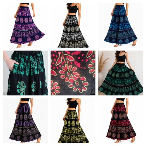 Maxi gonna boho - gonna, ricamata