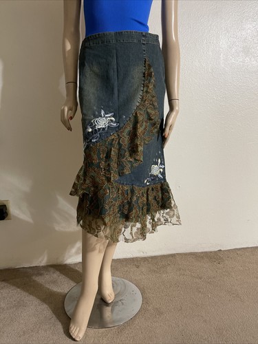Maxi gonna blu - , cotone