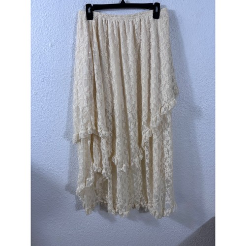 Maxi gonna vintage pizzo donna