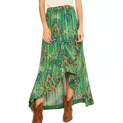 Maxi gonna boho alta bassa - alta-bassa, con