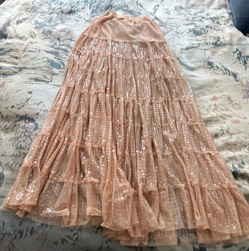 Maxi gonna donna beige rete - gonna,