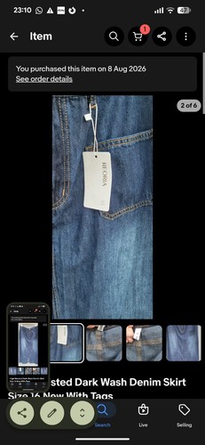Gonna denim vita alta - , lavaggio