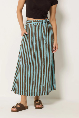 Maxi gonna donna con cintura - , a