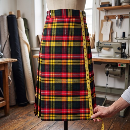 Maxi gonna kilted tartan